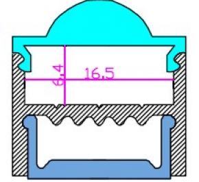 Накладной алюминиевый профиль для светодиодных лент LD profile – 34, 31023
