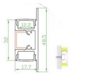 Накладной алюминиевый профиль для светодиодных лент LD profile – 50, 93993