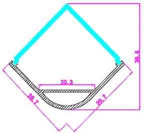 Накладной алюминиевый профиль для светодиодных лент LD profile – 15, 29457
