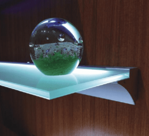 Накладной алюминиевый профиль для LED-подсветки стеклянных полок LD profile – 38, 95558