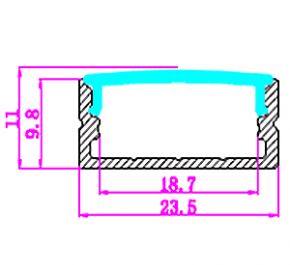 Накладной алюминиевый профиль для светодиодных лент LD profile – 14, 29454