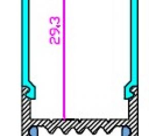 Накладной алюминиевый профиль для светодиодных лент LD profile – 33, 31023