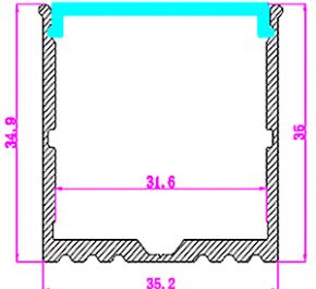 Накладной алюминиевый профиль для светодиодных лент LD profile – 18, 29468