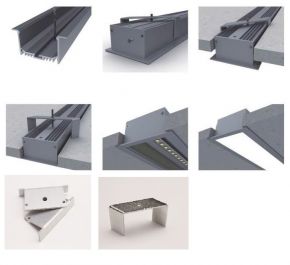 Встраиваемый алюминиевый профиль для светодиодных лент LD profile – 45, 93988