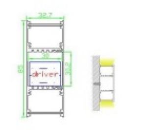 Накладной алюминиевый профиль для светодиодных лент LD profile – 49, 93992
