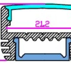 Накладной алюминиевый профиль для светодиодных лент LD profile – 25, 31021