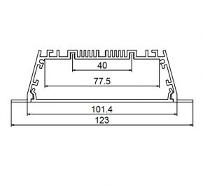Встраиваемый алюминиевый профиль для светодиодных лент LD profile – 67, 105858