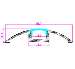 Накладной алюминиевый профиль для светодиодных лент LD profile – 21, 29478