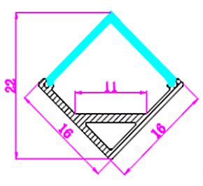 Накладной алюминиевый профиль для светодиодных лент LD profile – 05, 29429