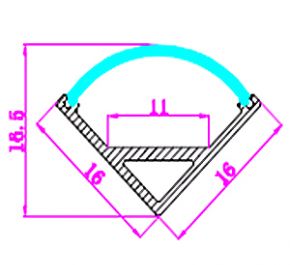 Накладной алюминиевый профиль для светодиодных лент LD profile – 06, 29432