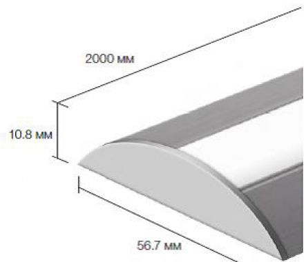 Накладной алюминиевый профиль для светодиодных лент LD profile – 21, 29478