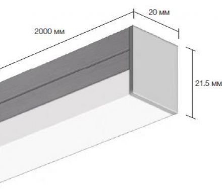 Накладной алюминиевый профиль для светодиодных лент LD profile – 35, 31023