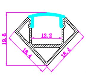 Накладной алюминиевый профиль для светодиодных лент LD profile – 07, 29435