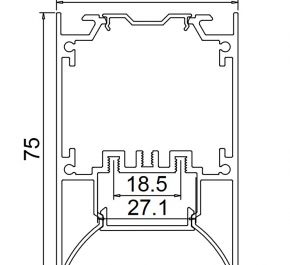 Подвесной алюминиевый профиль для светодиодных лент LD profile – 68, 35899